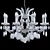 Hollywood SP8 Gold Chandelier 3D model small image 2