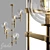 Elegant Jade Chandelier 3D model small image 1