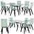 Modern White Dining Chair: NATURAL ZEBRA 3D model small image 1