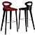 Potocco Paddle Barstool: Elegant and Functional 3D model small image 1