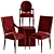 Resto Classic Upholstered Chairs 3D model small image 1