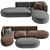 Elegant Bowy Sofa: Urquiola x Cassina 3D model small image 1