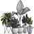 Exotic Plant Collection: Alocasia, Palm Grass, Bromelia & More 3D model small image 3
