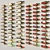 Luxurious Wine Bottle Holder - Gold & Cream Metal Shelves 3D model small image 2