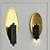 Elegant Gold and Black Wall Mirror 3D model small image 1