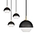 Sleek Metal Pendant Lamp 3D model small image 1