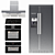 Kuppersbusch 2-in-1 Kitchen Tech Set: Hood, Panel, Oven, Microwave, Fridge 3D model small image 1