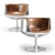 Conan Distressed Caramel Swivel Chair 3D model small image 1