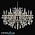 Glamorous Hollywood SP12+6 Chrome Chandelier 3D model small image 1