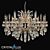 Hollywood SP12 + 6 Gold Chandelier 3D model small image 1