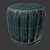 Vintage Velvet Pouf: Leone 3D model small image 3