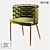 Modern Metal and Fabric Chair | LoftDesigne 30431 Model 3D model small image 1