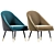 Audrey Strip Chair: Modern Tub Lounge 3D model small image 2