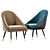 Audrey Strip Chair: Modern Tub Lounge 3D model small image 3