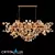 DESEO SP15 L1400 GOLD Crystal Lux Pendant 3D model small image 1