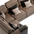 Luxurious Laskasas GOLD Sofa 3D model small image 2