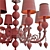 Vintage-inspired Pendant Chandelier 3D model small image 6