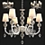 Elegant White Pendant Chandelier 3D model small image 1