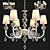 Elegant White Pendant Chandelier 3D model small image 4