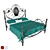 Elegant Italian Caruso Bed 3D model small image 1