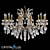 Crystal Lux Hollywood SP12 Gold Pendant Chandelier 3D model small image 1