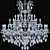 Luxurious Hollywood Gold Crystal Chandelier 3D model small image 2