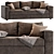 Kvanti Modern Sofa Set 3D model small image 1