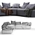 Sleek Design Flick Flack Sofa 3D model small image 3