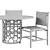 Elegant Addison Dining Set 3D model small image 3