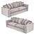 Loft Design Sofa with Pillows 3D model small image 1