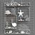 Pottery Barn Cube Display Shelves: Stylish Organizational Decor 3D model small image 2