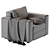 Modern Kvanti Armchair: Stylish and Comfortable 3D model small image 3