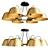 Industrial Loft Ceiling Chandelier | Modern Style 3D model small image 1