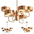 Postmodern Copper Metal Chandelier 3D model small image 1