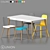 Modern Chair and Table Set 3D model small image 1