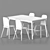 Modern Chair and Table Set 3D model small image 2