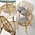 Corsica Honey Rattan Vacation Set 3D model small image 2