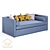 Iriska Kids Folding Sofa - Compact and Stylish! 3D model small image 1