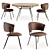 Modern Dining Set: Portello Chair & Frank Table 3D model small image 2