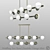 Vintage Silver Two Tiered Chandelier 3D model small image 1