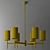 Elegant Gold Stem Chandelier 3D model small image 3