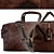 Vintage Leather Duffle: Classic Style 3D model small image 2