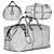 Vintage Leather Duffle: Classic Style 3D model small image 3