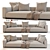 Elegant Flexform Grandemare Sectional: 3D Model 3D model small image 1