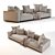 Elegant Flexform Grandemare Sectional: 3D Model 3D model small image 2