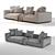 Elegant Flexform Grandemare Sectional: 3D Model 3D model small image 3