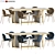 Modern Dining Set in Jane Dinning Chair & Whitney Dining Table 3D model small image 1