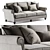 Elegant Bernhardt Brae Sofa 3D model small image 1