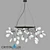 Evita Modern Black Chandelier 3D model small image 1