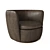 Modern Leather Swivel Chair 3D model small image 1